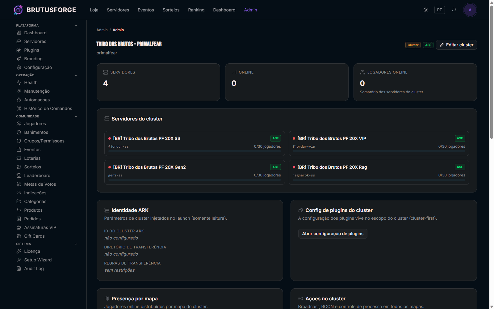 Integração ArkShop — conexão e saldo de pontos